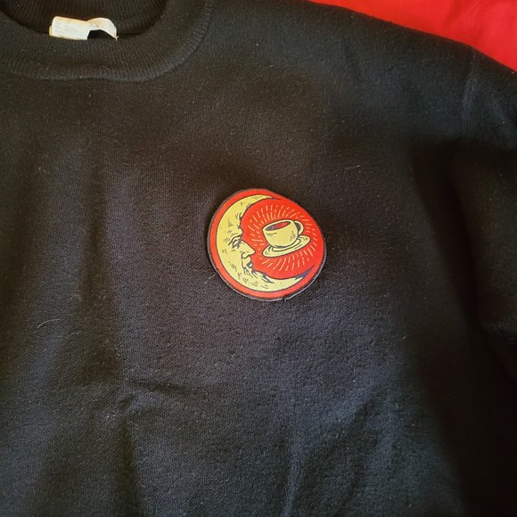 H&M Black Balloon Sleeve Sweater with Patch - Picture 7 of 9